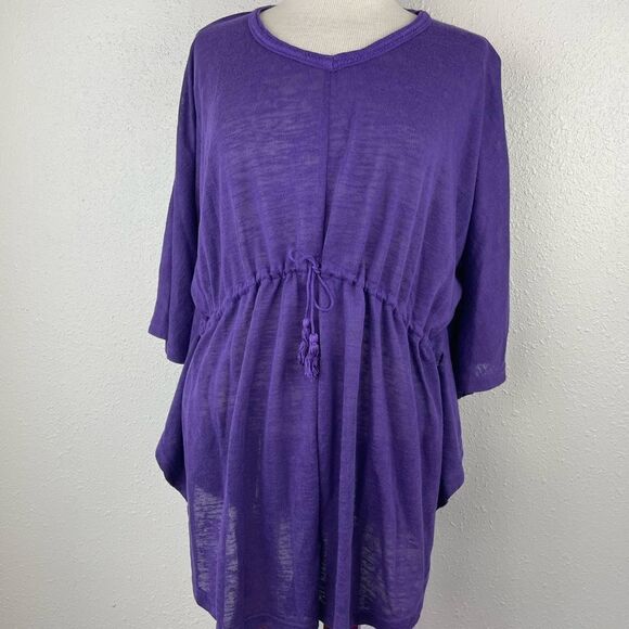 NWT JW Style Womens Purple Boho Top Size M - Picture 1 of 7